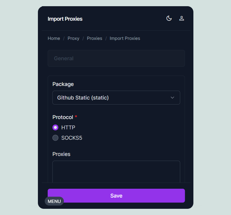 Connect existing static proxies